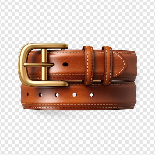 PSD leather belt isolated on transparent