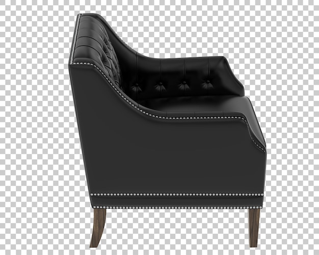 leather chair isolated on transparent background 3d rendering illustration