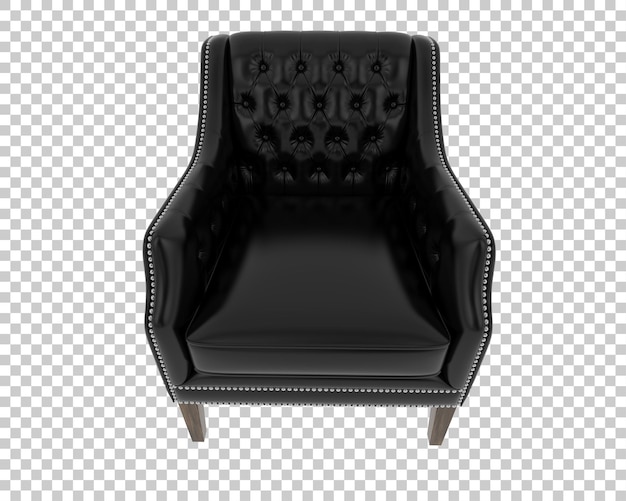 leather chair isolated on transparent background 3d rendering illustration