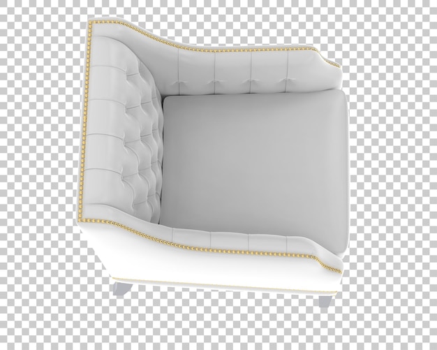 PSD sedia in pelle isolata su sfondo trasparente 3d rendering illustrazione
