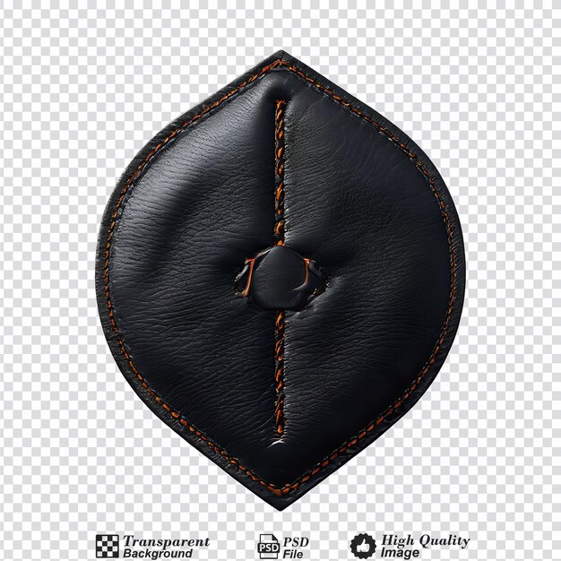 PSD leather clothing label isolated on transparent background