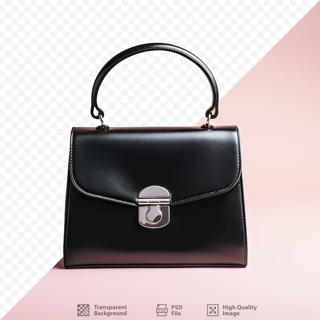 Premium PSD | Leather handbag black