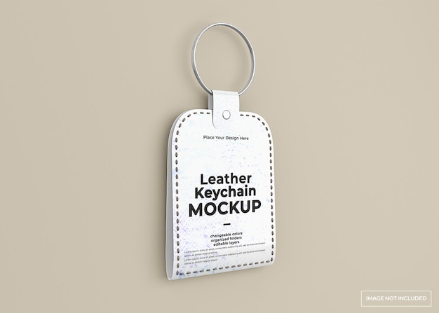 leather key chain mockup for key accessory