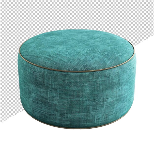 PSD leather pouf