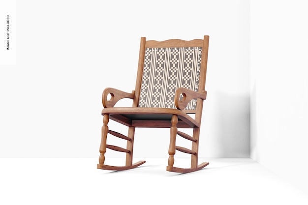 Leather rocking chair mockup