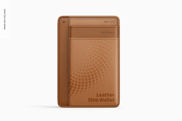 Leather Slim Wallet Mockup