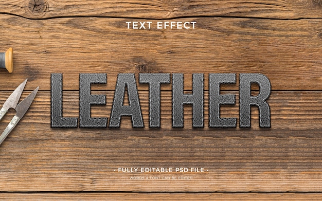 Leather text effect
