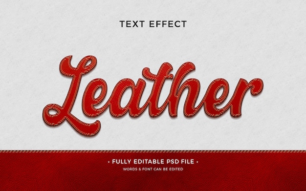 leather text effect