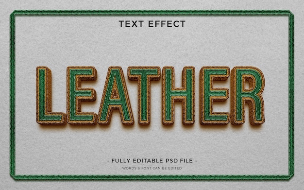 leather text effect
