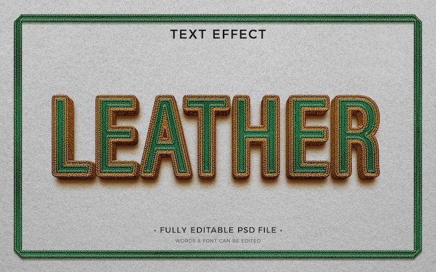 Leather text effect