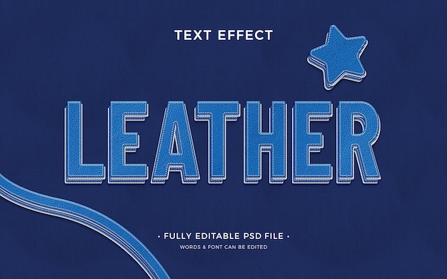 leather text effect