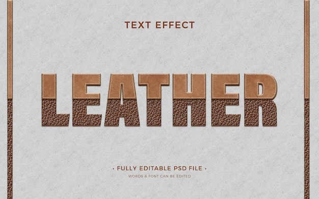 PSD leather text effect