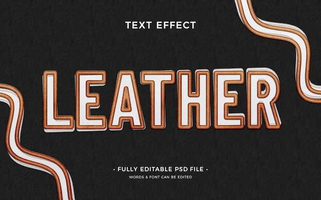 PSD leather text effect