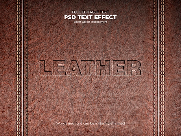 PSD leather text effect