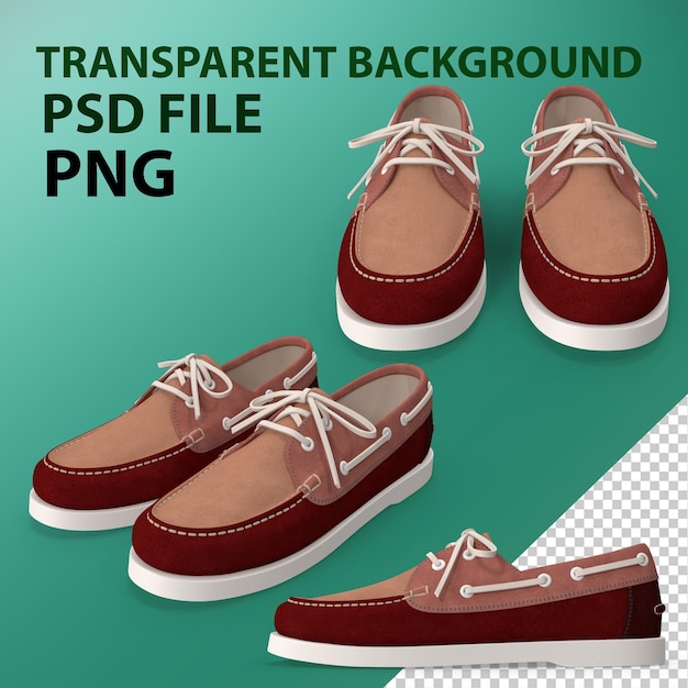 PSD leather topsiders png