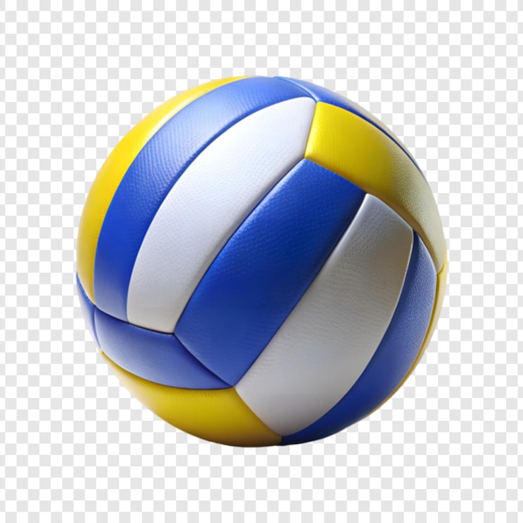 PSD leather volleyball isolated on transparent background