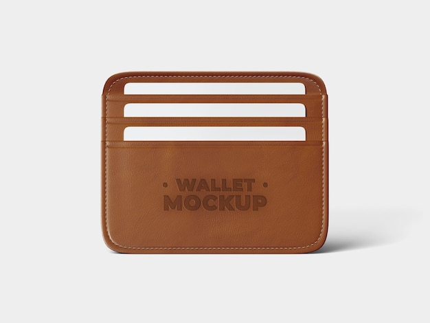 PSD leather wallet mockup