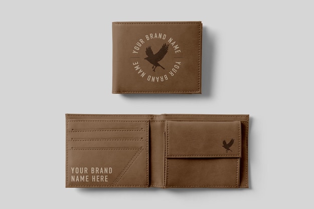 Leather wallet mopckups