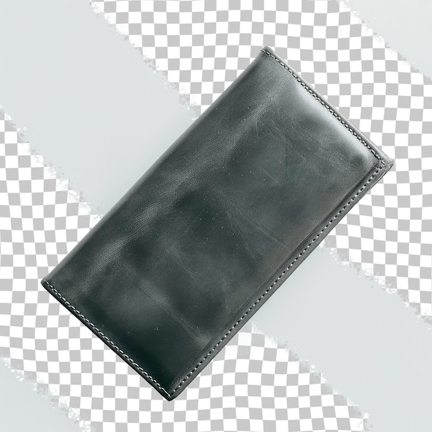 PSD a leather wallet with a strap that saysthe word  on it