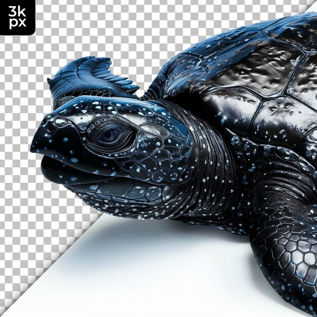 PSD leatherback turtle isolated on transparent background