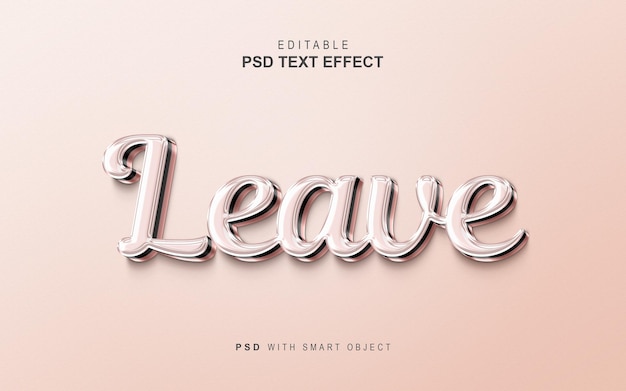 Leave text style effect