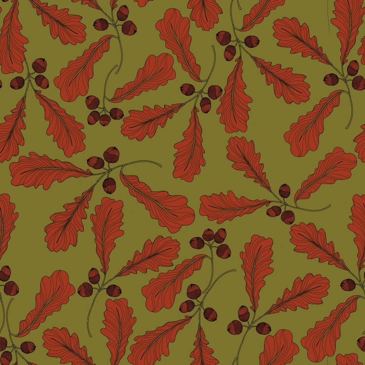 PSD leaves seamless pattern background
