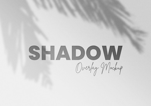 Leaves shadow overlay mockup