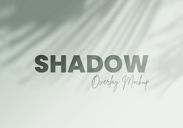 PSD leaves shadow overlay mockup