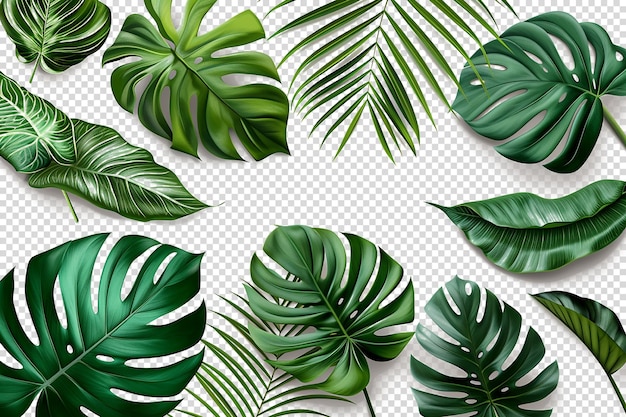 Leaves on transparent background