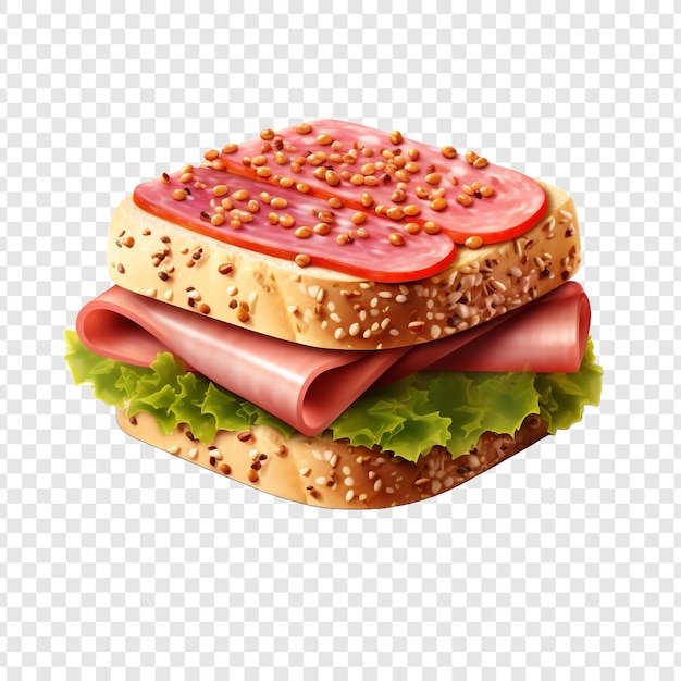 PSD lebanon bologna isolated on transparent background