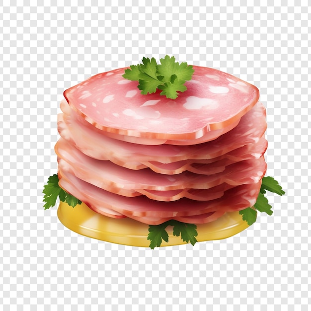 PSD lebanon bologna isolated on transparent background