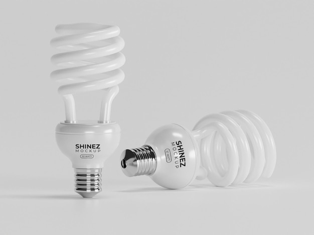 Led, energie gloeilamp branding mockup