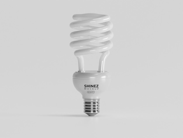 Led, energy light bulb branding mockup