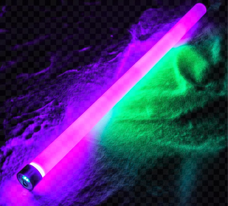 PSD led-glowstick in paars en groen