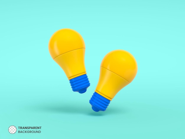 Led light bulb isolated 3d render illustration