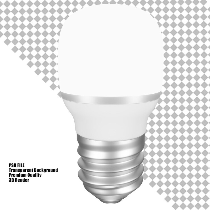 PSD led light bulb mockup