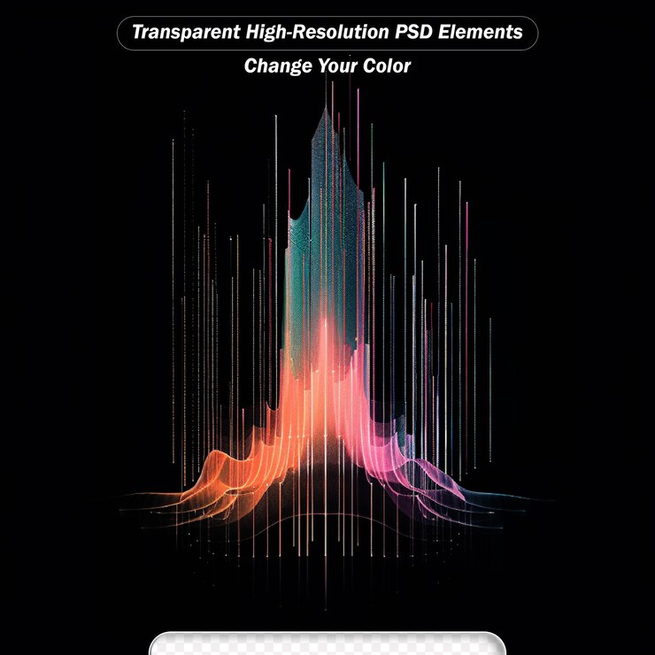 PSD led light luma effect future tech glare cubes digital signal shine grid modern big data