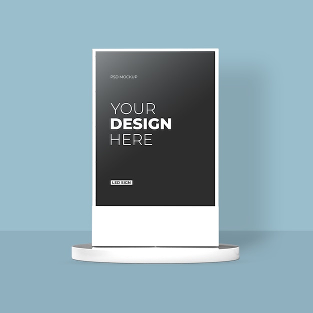 PSD led lightbox mockup