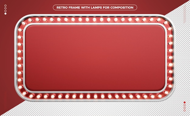 PSD cornice retro led con bordi in alluminio