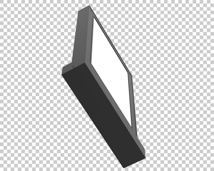 PSD led single sign on transparent background 3d rendering illustration