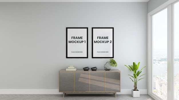 Leeg fotolijst poster mockup ontwerp