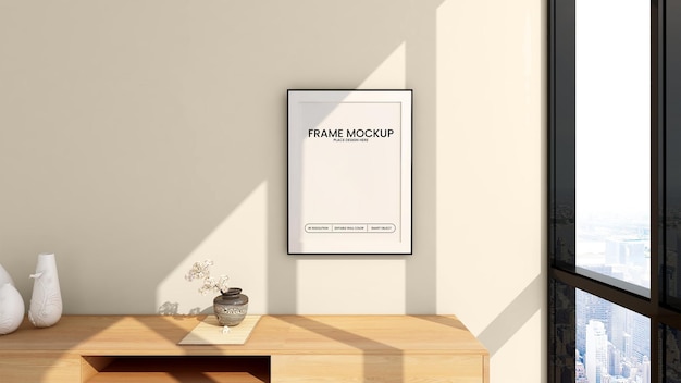 Leeg frame mockup ontwerp 3D-rendering