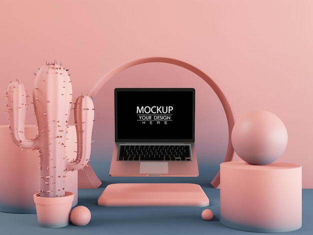 Leeg scherm Laptop computer Mockup