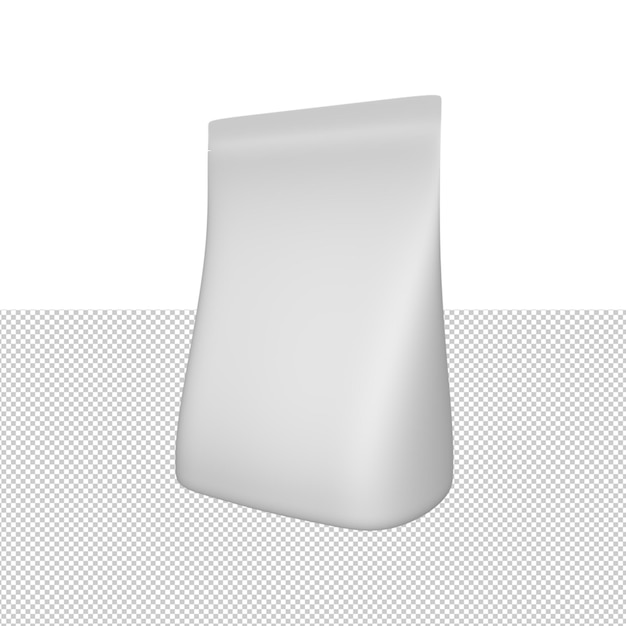 PSD leeg wit pakket voor productmodel 3d render-illustratie