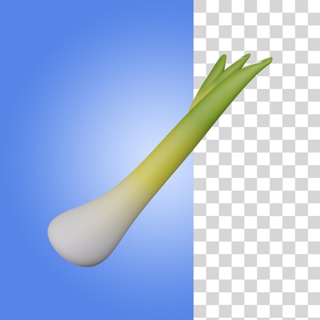 PSD leek 2 3d icon