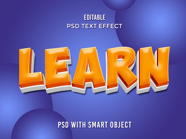 Leer Oranje teksteffect 3D