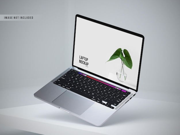 Left view of laptop mockup Design