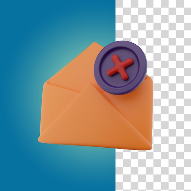 Lege e-mail 3d-pictogram