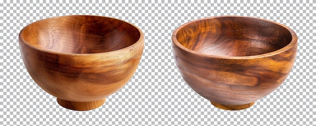 lege houten schalen geïsoleerd op een doorzichtige of witte achtergrond met PNG