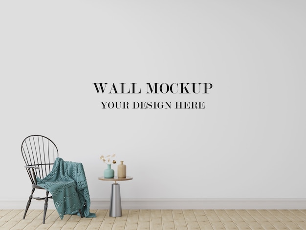 PSD lege muur mockup 3d visualisatie